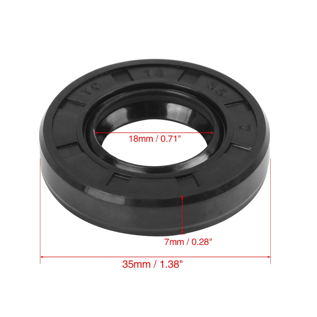 Sello De Aceite TC De Doble Labio – 35x55x10 Mm, Goma NBR Para Ejes, Ruedas, Motor (Resistente A -30°C A 100°C)