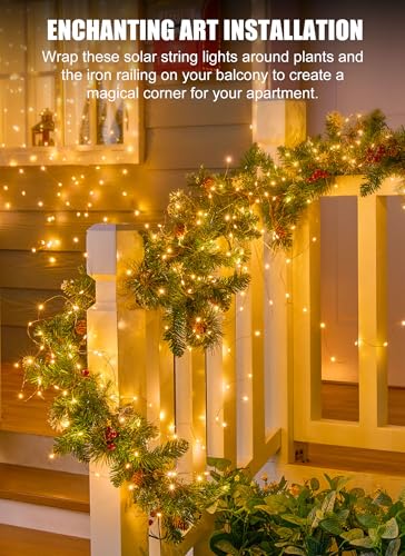 Brightown Solar String Lights, Solar Fairy Lights with 8 Modes, Waterproof Solar Lights for Outside Patio Yard Tree Wedding Christmas - Image 5