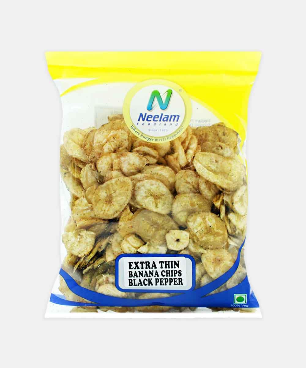 Neelam Foodland Extra Thin Banana Chips, Salt and Pepper Banana Chips, Snacks, 400g-picture-20