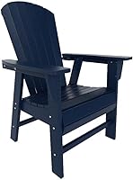 Vista 19 de Costaelm Silla Adirondack al aire libre, sillas de balcón de HDPE, silla Adirondack náutica de concha marina portside y sillas para hoguera, madera