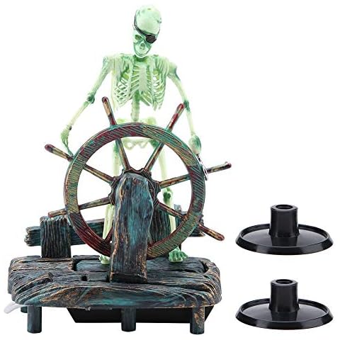 Action-Aquarium Ornament, Aquarium Landschaft Dekoration Piratenkapitän Aquarium Dekorationen Landschaft Skelett Cover