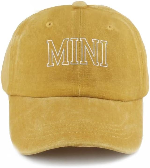 New DAD Mama MINI Baseball Cap Sun Protection Parent Adjustable Travel Beach Caps Washed Denim Hat 3PCS/Set