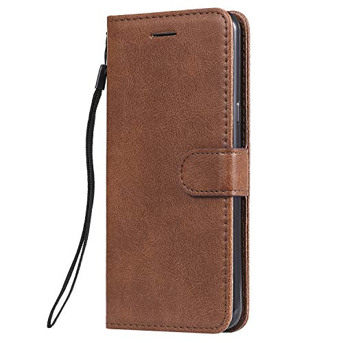 Preisvergleich Produktbild Jeewi Hülle für LG G8 ThinQ Hülle Handyhülle [Standfunktion] [Kartenfach] [Magnetverschluss] Tasche Etui Schutzhülle lederhülle klapphülle für LG G8 - JEKT051059 Braun