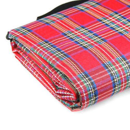 Couverture De Pique-Nique Étanche Grand Format 150x115cm Tartan Bleu - Compacte, Lavable En Machine, Idéale Pour Camping, Animaux, Voiture Et Voyages