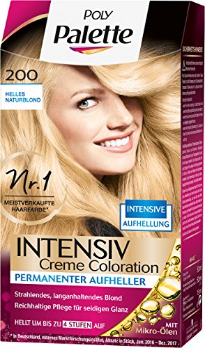 Preisvergleich Produktbild Poly Palette Intensiv Creme Coloration, 200 Helles Naturblond Stufe 3, 3er Pack (3 x 115 ml)