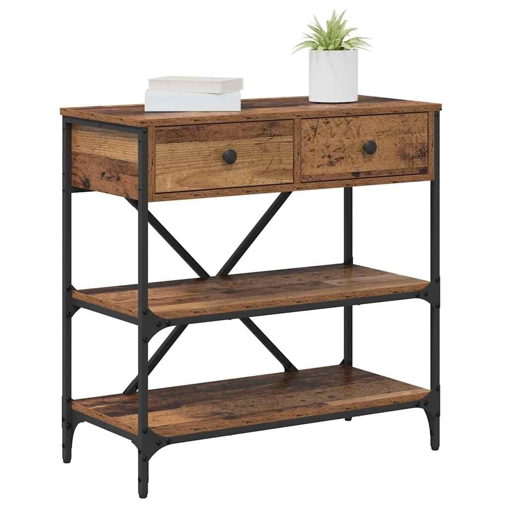 vidaXL Tavolo consolle con cassetto Marrone 75 x 34,5 x 75 cm legno