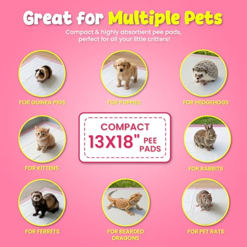 Image of FPN Puppy Pads for Dogs 100 Count Pink Small 13X18 Inch | Disposable Pee Pads for Puppies & Small Dogs | Pet Training Pads for Potty Training, Small Dog Pee Pads, Puppy Pads Bulk