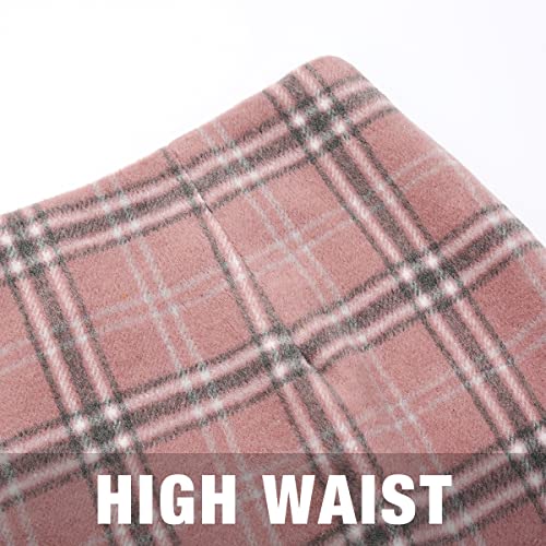 Image of IDEALSANXUN Womens High Waist Plaid Skirt Bodycon Pencil Wool Mini Skirts