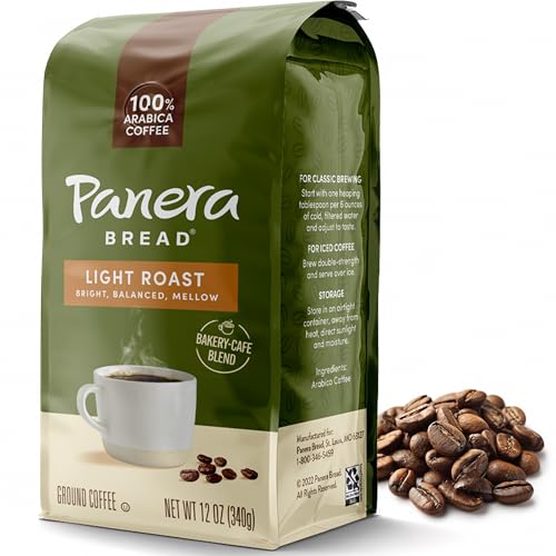 Panera Light Roast Ground Coffee, 100% Arabica, Sustainably Sourced –