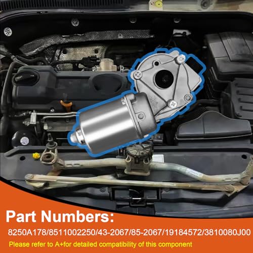 Image of Front Wiper Motor Replacement for Toyota RAV4 2006-2018, for Toyota Highlander 2011-2013, for Toyota Corolla 2009-2013, No. 8250A178, 8511002250 Windshield Wiper Motor (5 Pin, 1pcs)