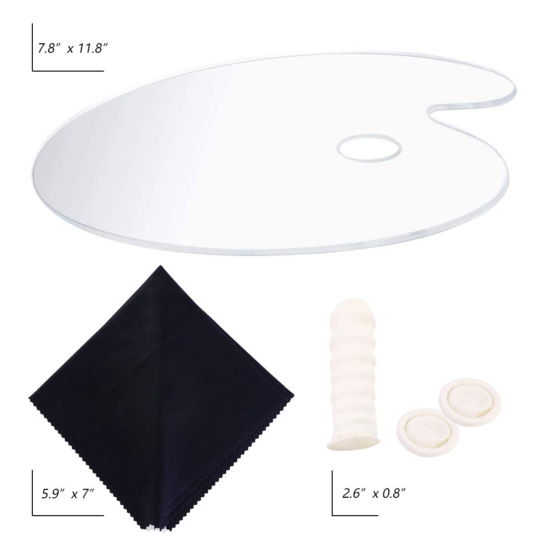 HONGECB Acryl Malpalette Oval - Klare Farbpalette 20x30cm Mit Daumenloch