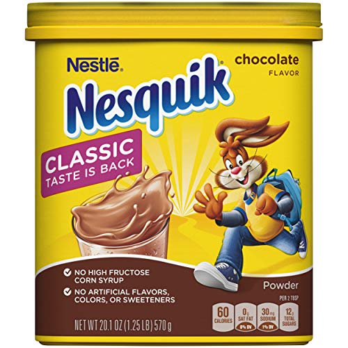 Nesquik - Bote de mezcla para bebidas en polvo, sabor a chocolate, 20.5 onzas