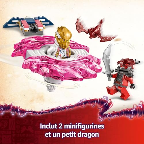 LEGO Ninjago La toupie Spinjitzu du Dragon de Sora Jeu de Construction avec 2 éléments de Pouvoir et 2 minifigurines Idée Cadeau pour garçons et Filles dès Amateurs de la série TV 71824 - vue 4