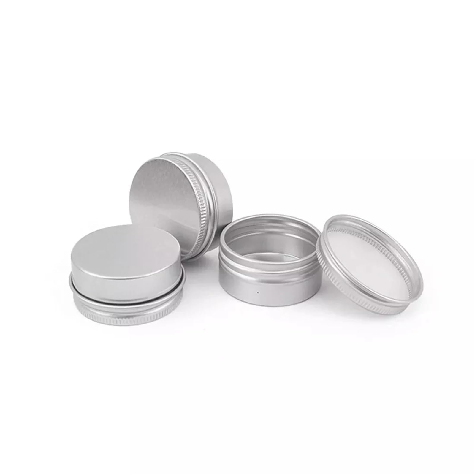 Kleine Dosen mit Deckel, Aluminium-Blechdose, 36 Stück, Kosmetikdosen, Boxen Schraubverschluss, runde Kerzen-Gewürzdosen und, Behälter 80 ml | 30ml