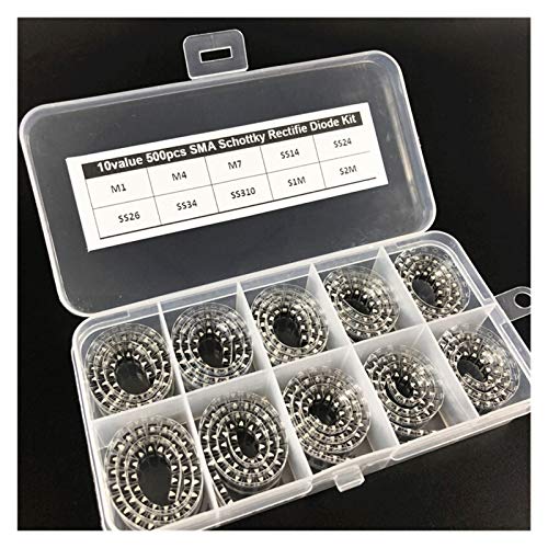 wysjlxcy Diodo 10Values ​​x50 500pcs SMD M1 M4 M7 SS14 SS24 SS26...