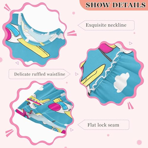 Aflyko Girls Sleeveless Dress Adorable Tank Play Sundress 2T-8T4