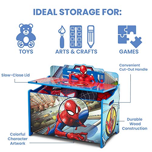 Delta Children Deluxe Toy Box, Spider-Man #TOP3