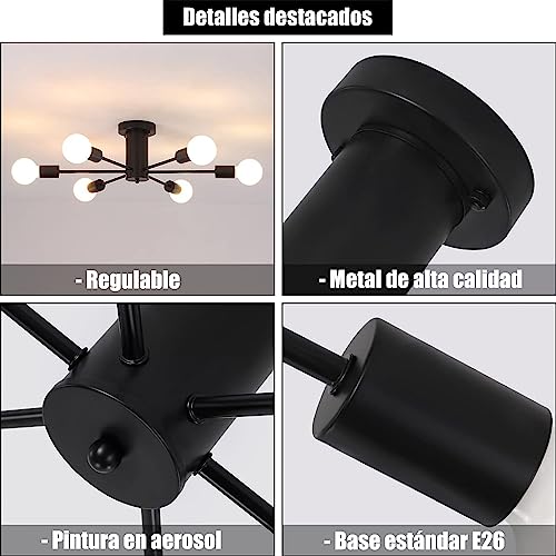 Mejores precios y opiniones de Lampara colgante negra los preferidos por los clientes. 30 Imagen adicional