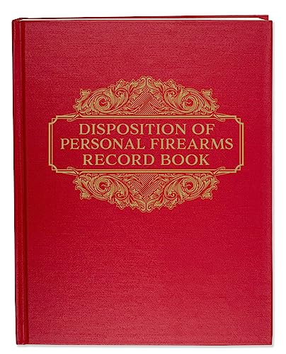 BookFactory ATF Disposition of Personal Firearms Record Book - 120 Pages, New Red Cover, Section Sewn Hardbound, 8 1/2'' x 11'' (Made in USA)