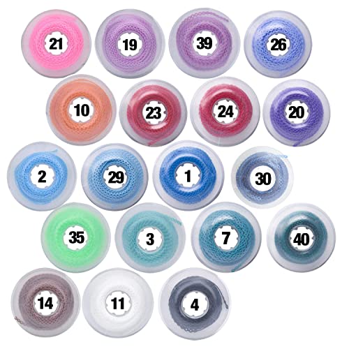 AnhuaDental Colorful Orthodontic Braces Rubber Chains,Dental Rubber Chains for Braces Power Chains for Orthodontic Treatment