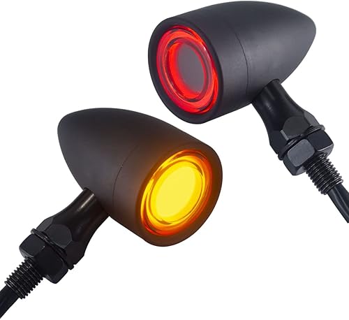 Miniatura 7 de FATECIM 2 luces traseras LED para motocicleta, 40 luces LED, intermitentes rojas, luces de freno para correr, luces traseras de motocicleta,