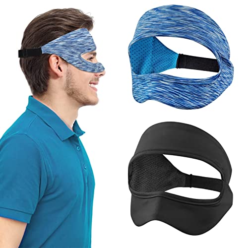 BiiKoon Vr Eye Mask Cover Adjustable Elastic Sweat Band Breathable Washable Facemask Cover VR Accessories for O-culus Quest 2/HTC Vive/ps/Samsung (Color : 2 PCS-A)