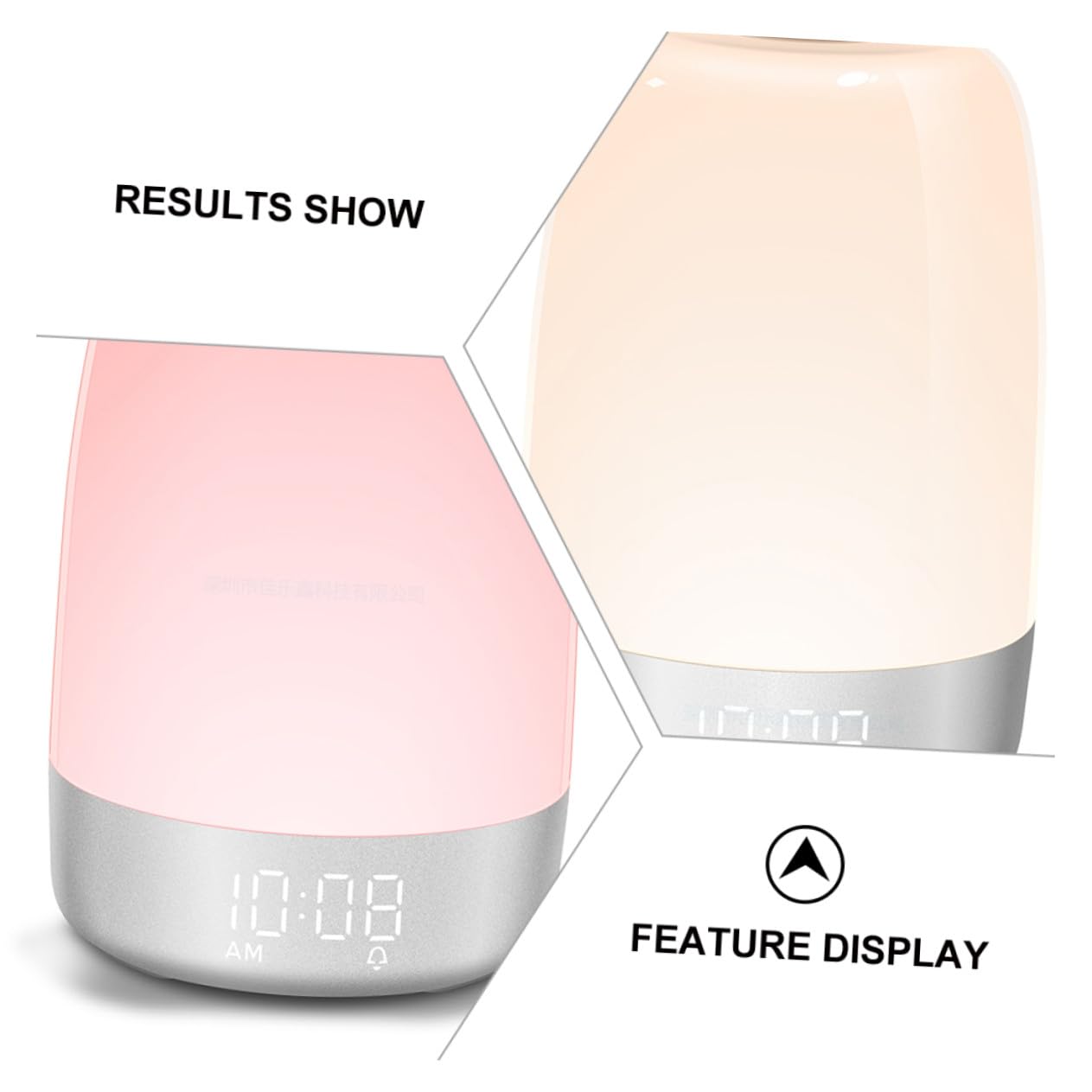 ABOOFAN Lampe de Chevet LED Réveil Tactile et Lumière D'ambiance Dégradée Simulant Le Lever Soleil pour Chambre, Minuterie Intégrée et Matériaux Abs et PC