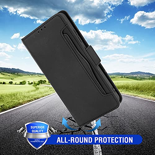 Asuwish Compatible with Google Pixel 9 Pro XL Wallet Case and Tempered Glass Screen Protector Card Holder Stand Leather Flip Cell Accessories Phone Cover for Pixel9 9Pro 9ProXL Nine Women Men Black - Image 4
