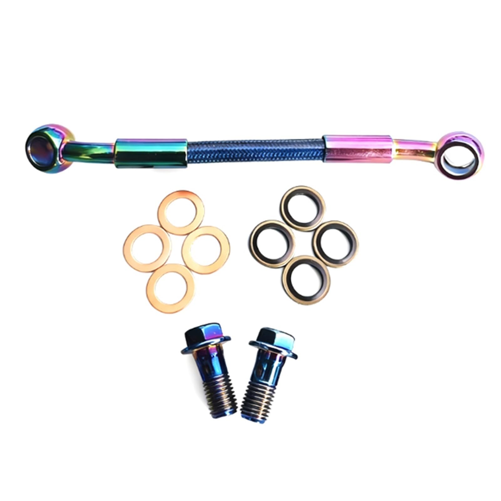 Shqxd One Color Hydraulic Brake Hose Universal Motorcycle Accessories 30Cm-500Cm Oil Pipe Stainless Steel Braided Brake Line Hose 28°-28°(100Cm)