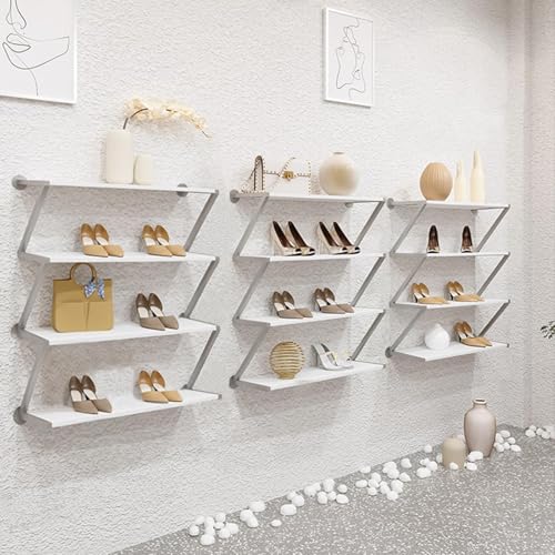 Commercial Clothing Store Shoe Rack, Retail Boutique Wall Mounted...