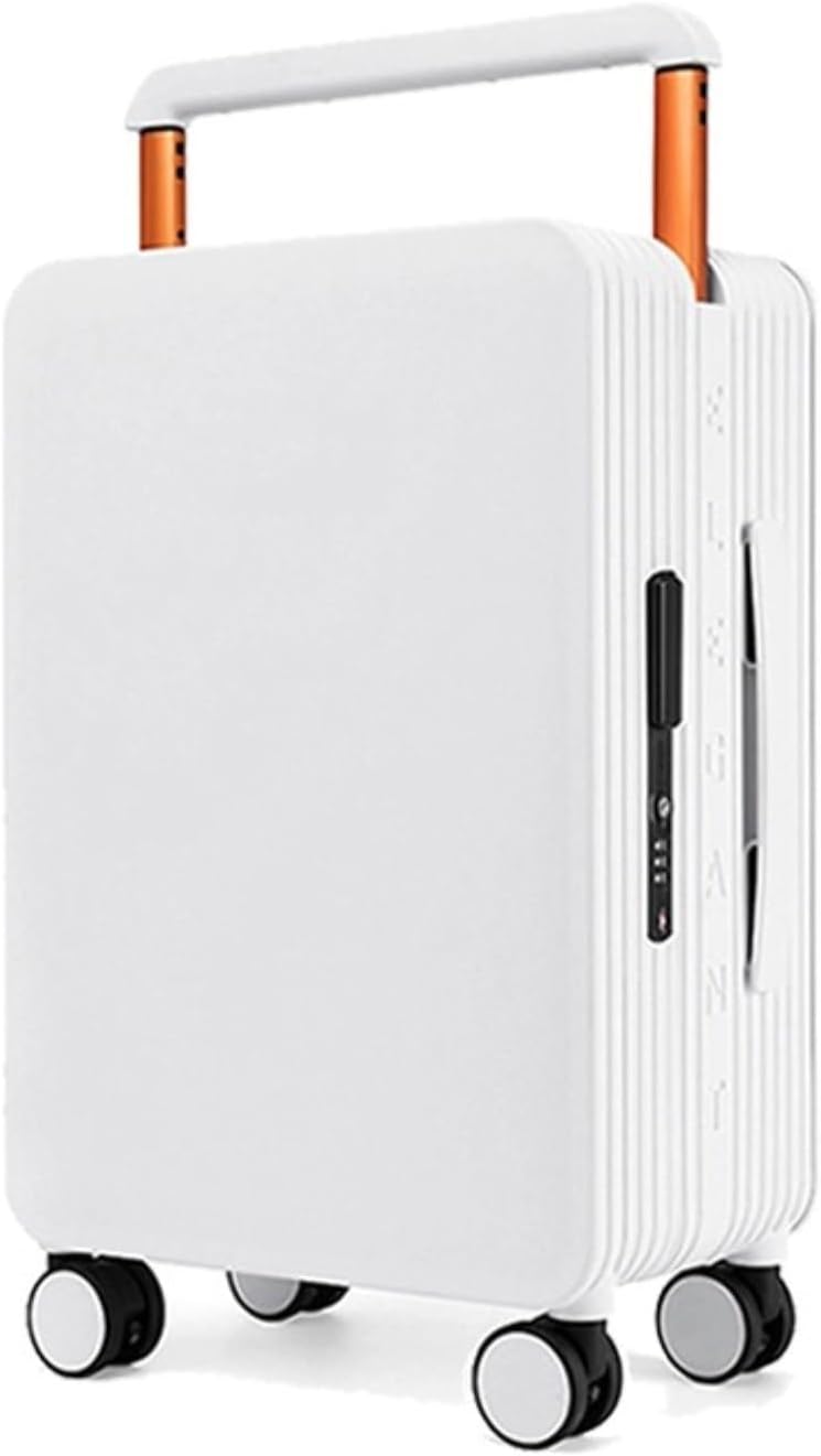 (Similar)(Unknown Size)Suitcase Widened Trolley Case for Men and Women with Large Capacity Trolley Case Universal Wheel Travel Password Case(White,20in) 20in White