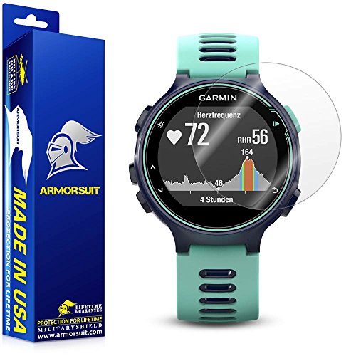 Image of ArmorSuit 2 Pack MilitaryShield Screen Protector compatible with Garmin Forerunner 735XT Anti-Bubble HD Clear Film
