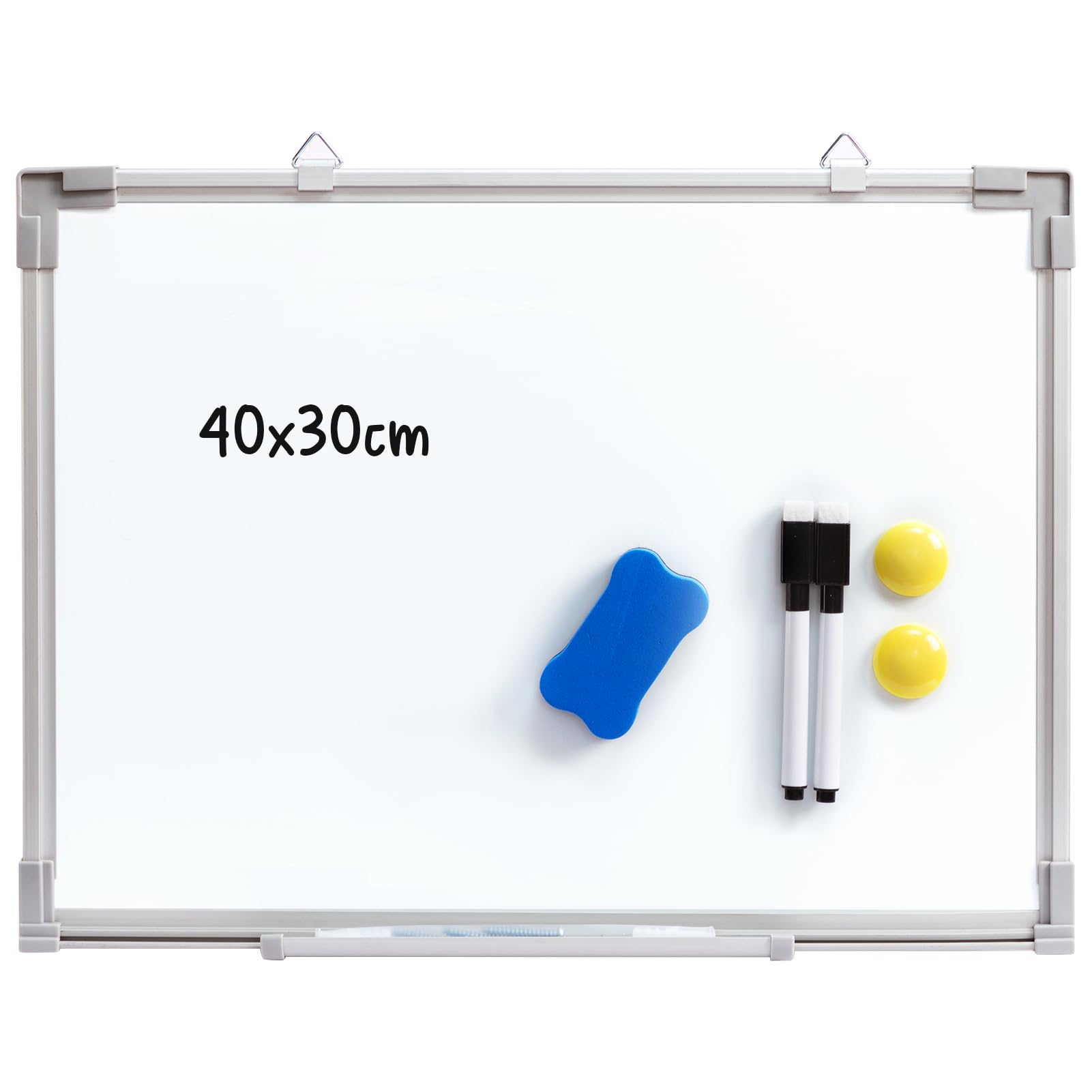 Pizarra Magnética Doble Cara 40 x 30cm A3 Colgante para Hogar Escuela Oficina