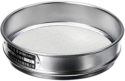 czos88 Sieve Mesh Professional pling Inspection Soil Analysis Laboratory Test Aperture Chroming Durable Pharmacopeia Standard Filter Gardening Stainless Steel Net(4)