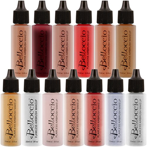 Belloccio Master Set of All 13 Blush, Bronzer & Shimmer Color Shades within Belloccio's Professional Flawless Airbrush Makeup Product Line (13 Different Shades in 1/2 oz. Bottles) -  BBBH13