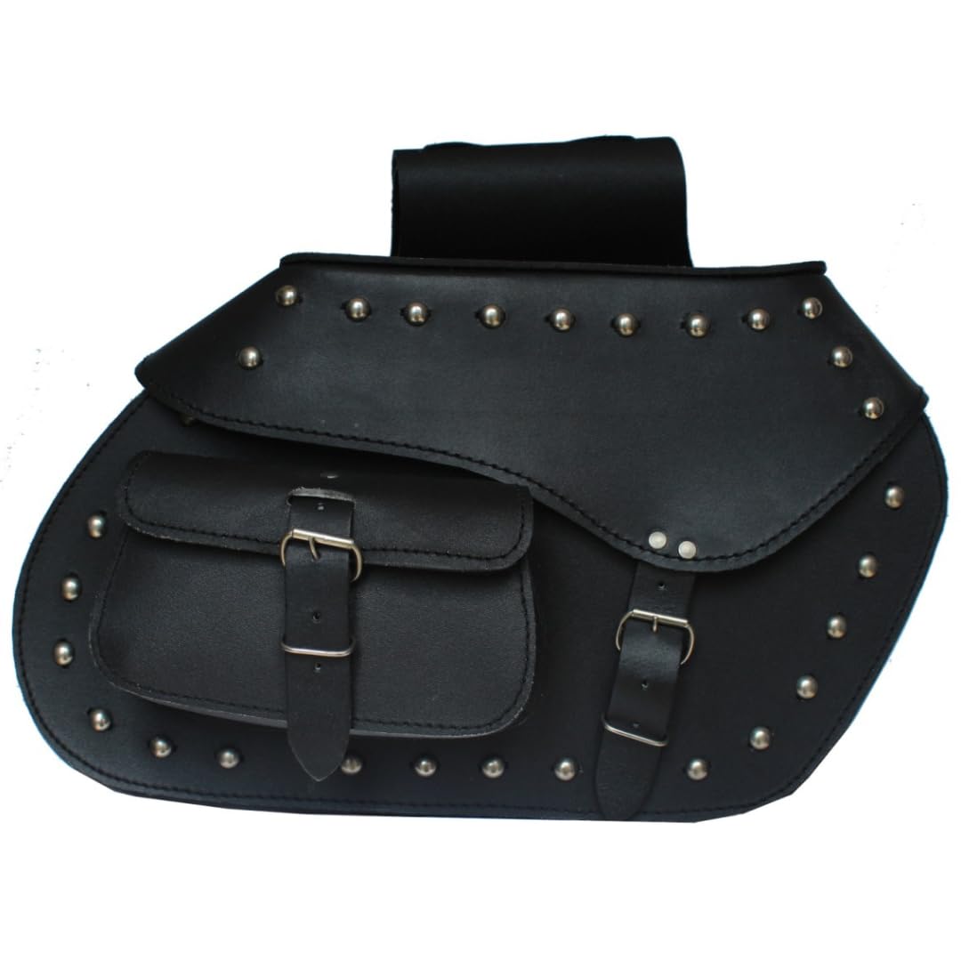 LOVO - Alforjas Laterales para Moto de Cuero Auténtico - Alforjas Moto Custom Impermeables y Elegantes - Maletas Laterales - Accesorios para Moto de Alta Durabilidad - 2 x 15 litros