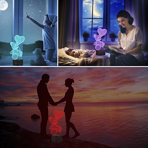 Fxus 10047 3D Islamic Muhammad Allah Ramadan Night Light Powered Remote Control Touch Switch 7/16 Color Change Led Table Desk Lamp Home Decoration thumb #8