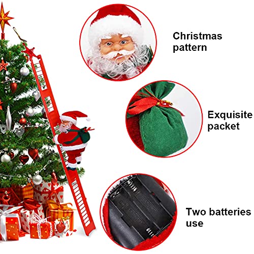 Divertente Natale Babbo Natale Elettrico Scala di salita Decorazione