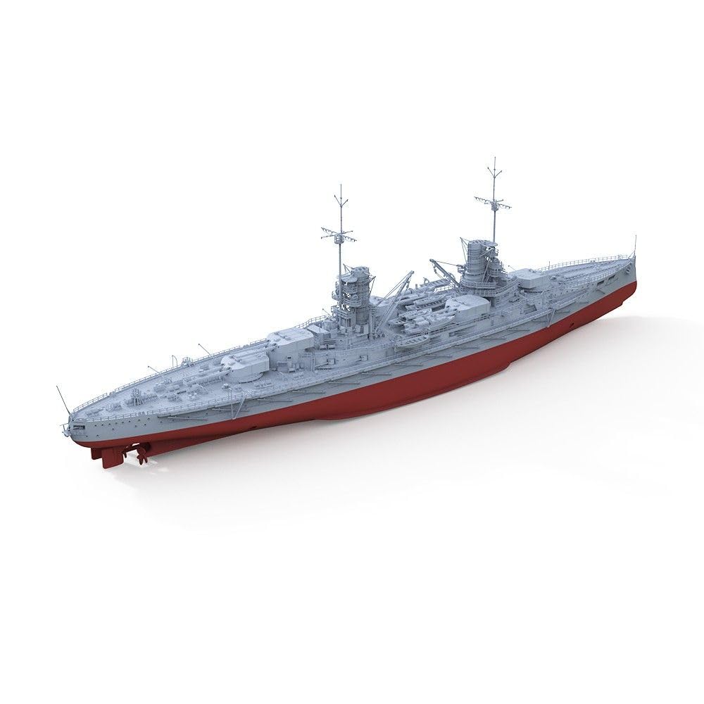 Niepomalowany model wojskowy 1/350 SMS Kaiser Battle Full Shell