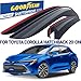 Goodyear Shatterproof Window Deflectors for Toyota Corolla 2020-2026 Hatchback, Tape-on Rain Guards, Window Visors, Vent Deflector Visor, Car Accessories, 4 pcs. - GY008900