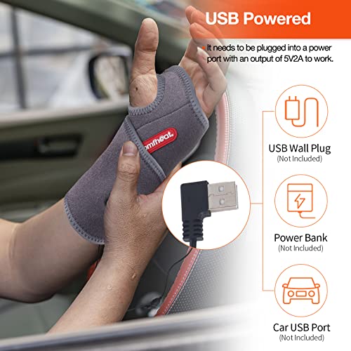 Comfheat Wrist Heating Pad Wrap for Pain Relief, Heated Wrist Brace