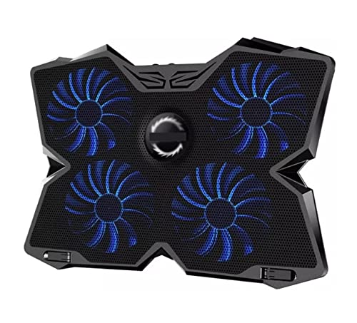Ventilador para Portátil Laptop Cooler Cooling Pad Gaming Cooler Bracket Con Cuatro Ventiladores Y 2 USB Para Computadoras Portátiles De 14-17  Base Refrigeradora Portátil ( Color : Blu , Size : 40*2