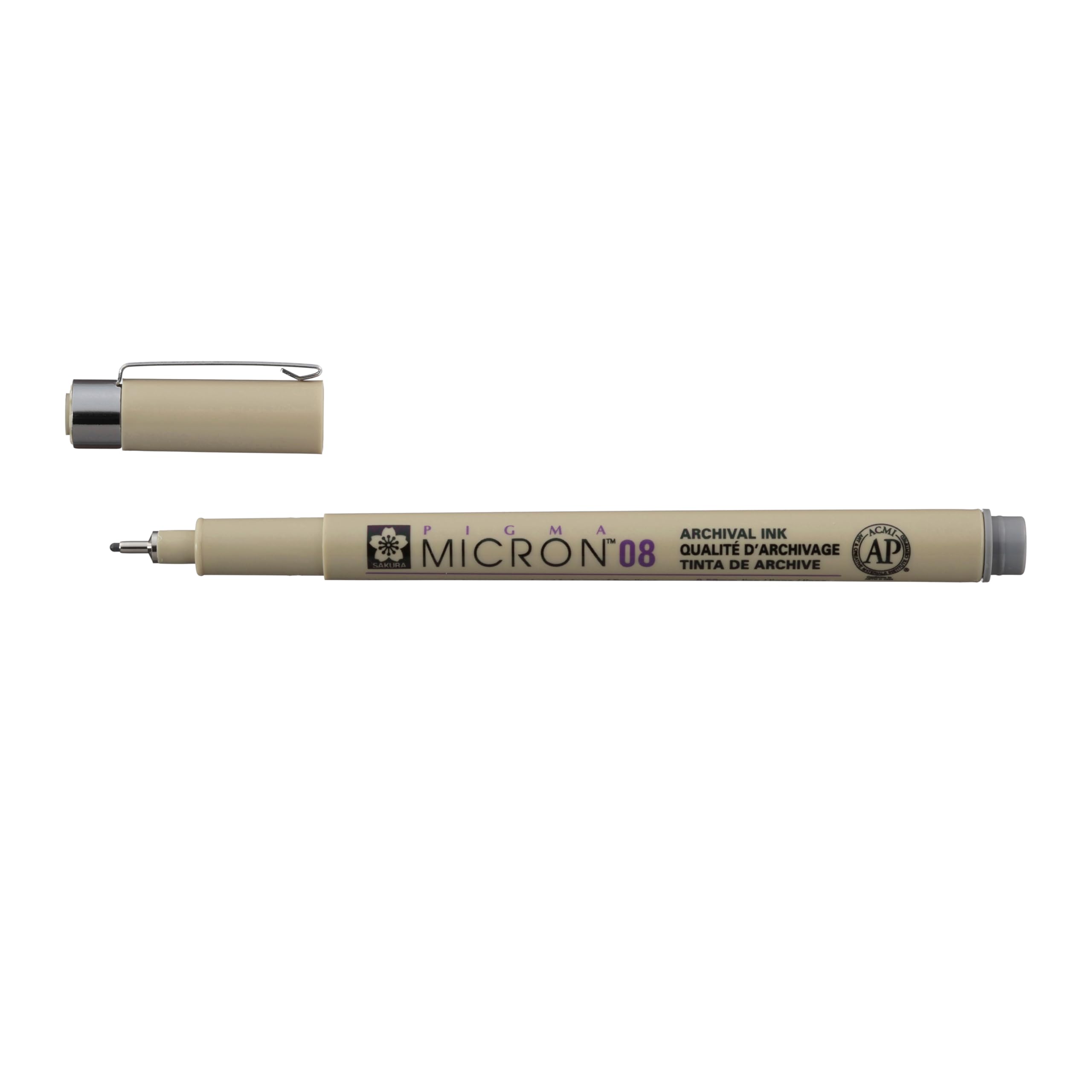 SAKURA Pigma Micron 08 Fineliner - 0.50 mm Cool Gray - Waterproof Archival Ink