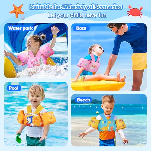 Image of MoKo Toddler Arm Floaties 20-50lbs, Swim Vest Water Wings for Kids Pool
