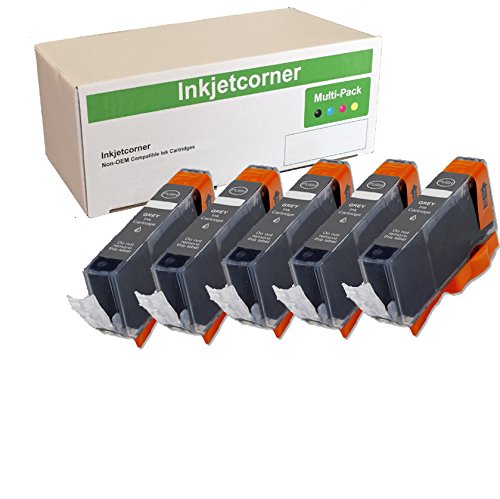 Inkjetcorner Compatible Ink Cartridges Replacement for CLI-226 for use with MG6120 MG6220 MG8120 MG8220 (Gray, 5-Pack)