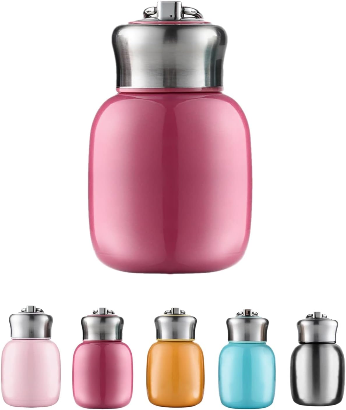Mini-Thermosflasche, 200 ml, niedliche Wasserflasche, vakuumisolierte Edelstahl-Wasserflaschen, auslaufsicher