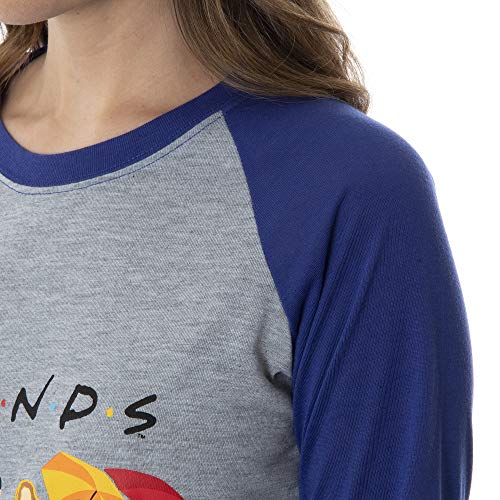 Intimo Friends Tv Show Juniors' Minimal Faceless Cast Raglan Sleep Shirt Nightgown (Xs) #TOP4