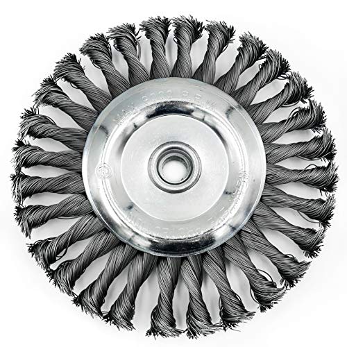 Shark 13982 7-Inch by 5/8-11NC Knotted Wire Wheel Brush with Steel
