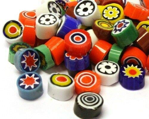 7/8mm Opaque millefiori Craft Mosaics