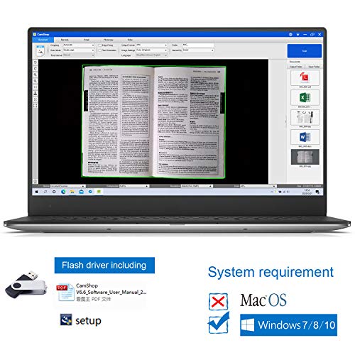 Document Cameras Scanner,10MP CMOS,Visual Presenter Max A3 Size,OCR Technology,W/LED Light and Micphone,Easy-to-Use… - Image 3